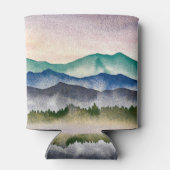 山水白熱［赤熱］光を放つ色の山の風景 缶クーラー (裏面)