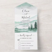 山水素朴色グリーナリーRSVP オールインワン招待状 (内側)