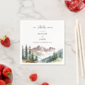 山水素朴色結婚屋外 スタンダードカクテルナプキン (インサイチュ)