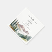 山水素朴色結婚屋外 スタンダードカクテルナプキン (角)