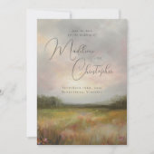 山水絵画の夏の牧草地写真 セーブザデート (正面)