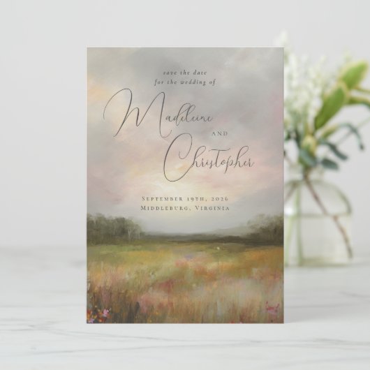 山水絵画の夏の牧草地写真 セーブザデート (スタンド正面)