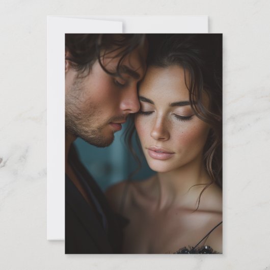 山水絵画の夏の牧草地写真 セーブザデート (裏面)