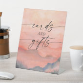 山水色サンセットカ素朴ードギフト 台座サイン (インサイチュ)