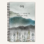 山水色スパイラルノート | 5.5x8.5 ノートブック (正面)