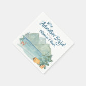 山水色素朴アドベンチャーベビーシャワー スタンダードカクテルナプキン (角)