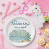 山水色素朴アドベンチャーベビーシャワー ペーパープレート (パーティー)