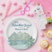 山水色素朴アドベンチャーベビーシャワー ペーパープレート (パーティー)