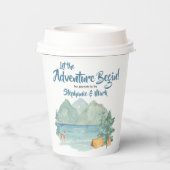 山水色素朴アドベンチャーベビーシャワー 紙コップ (裏面)
