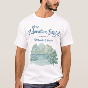 山水色素朴アドベンチャーベビーシャワー Tシャツ