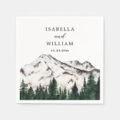 山水色素朴林結婚ズ スタンダードカクテルナプキン (正面)