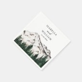 山水色素朴林結婚ズ スタンダードカクテルナプキン (角)