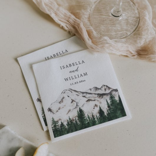 山水色素朴林結婚ズ スタンダードカクテルナプキン