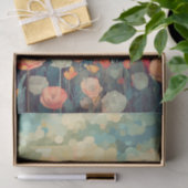 山水赤と白ケシ太陽 薄葉紙 (ギフト)