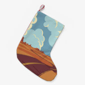 山水 スモールクリスマスストッキング (正面 (吊り時))