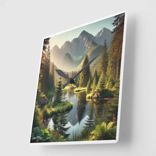 山池 スクエア壁時計 (傾斜)