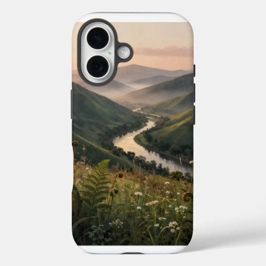 山河風景アートプリント iPhone 16 ケース Case-Mate iPhoneケース (裏面)