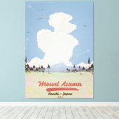 山浅間本州。 キャンバスプリント (インサイチュ (ウッドフロア))