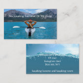 山湖のカヤックインストラクターまたはツアーガイド 名刺 (正面/裏面)