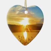 山湖の矢じりの日没 セラミックオーナメント (右)