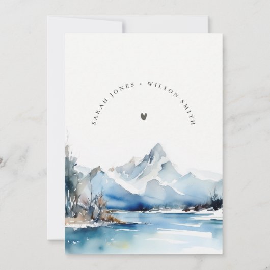 山湖冬雪生日景观 招待状 (裏面)