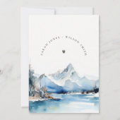 山湖冬雪风景情侣淋浴 招待状 (裏面)