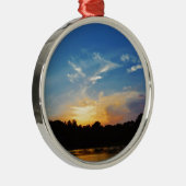 山湖夕陽 メタルオーナメント (右)