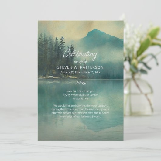 山湖生活葬祭お祝いプログラム 招待状 (スタンド正面)