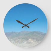 山澄んの風景の上の空 ラージ壁時計 (正面)