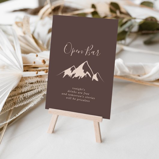 山澄ん国の結婚式のオープンバーの看板 ポスター