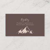 山澄ん国の結婚式のギフトレジストリ エンクロージャーカード (正面)