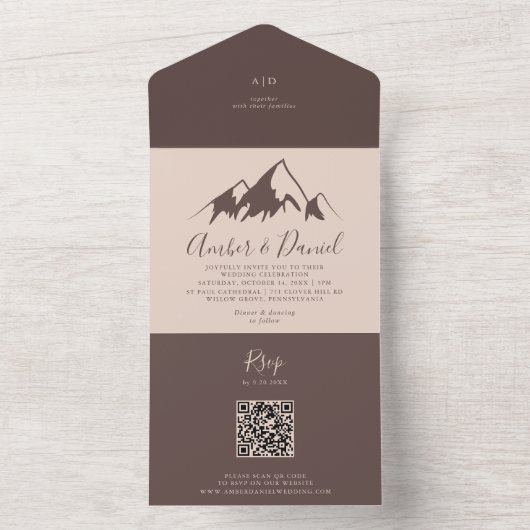 山澄ん国の結婚式 オールインワン招待状 (内側)