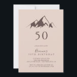 山澄ん国50th誕生日パーティー 招待状<br><div class="desc">この山澄ん国50歳の誕生日パーティーの招待は、素朴な誕生日パーティーに最適である。このデザインは牧歌的な水彩画のベージュ山を特徴としている。</div>