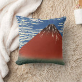 山澄ん富士（赤富士）（北斎） クッション (ブランケット)