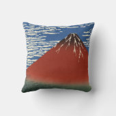 山澄ん富士（赤富士）（北斎） クッション (裏面)