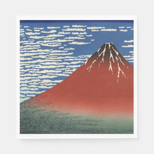山澄ん富士（赤富士）（北斎） スタンダードランチョンナプキン (正面)