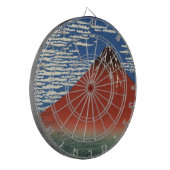 山澄ん富士（赤富士）（北斎） ダーツボード (正面左)