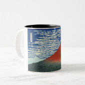 山澄ん富士（赤富士）（北斎） ツートーンマグカップ (正面左)