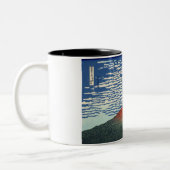 山澄ん富士（赤富士）（北斎） ツートーンマグカップ (左)