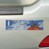 山澄ん富士（赤富士）（北斎） バンパーステッカー (車上)