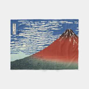 山澄ん富士(赤富士)(北斎) フリースブランケット