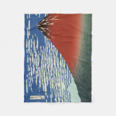 山澄ん富士(赤富士)(北斎) フリースブランケット (正面)