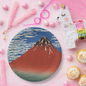 山澄ん富士（赤富士）（北斎） ペーパープレート (パーティー)