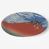 山澄ん富士（赤富士）（北斎） ペーパープレート (アングル)
