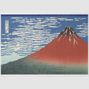 山澄ん富士（赤富士）（北斎） 薄葉紙