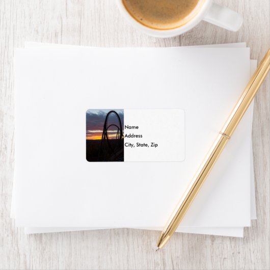 山火事の日の入り ラベル (インサイチュ)