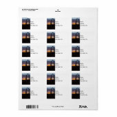 山火事の日の入り ラベル (フルシート)