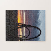 山火事上の日没 ジグソーパズル (横)