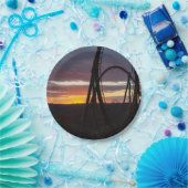 山火事上の日没 ペーパープレート (パーティー)