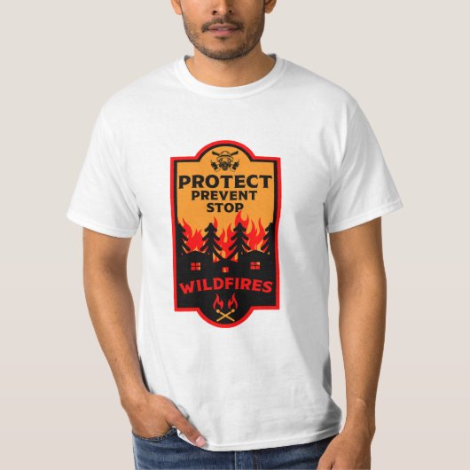 山火事予防 Tシャツ (正面)